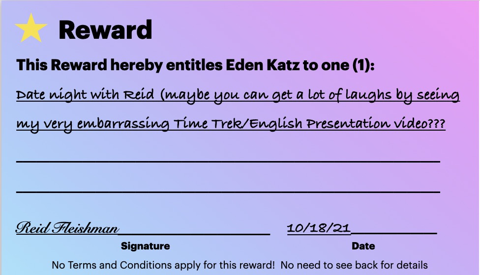 Eden 9 Months Reward